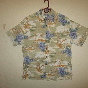 Local Motion Hawaiian Shirt 7 Button Down Sz M Excellent